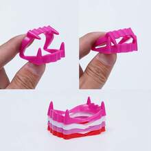 1/5/10/20pcs Adults's Colorful Plastic Zombie, Devil Halloween False Teeth Props, Scary Trick Toy