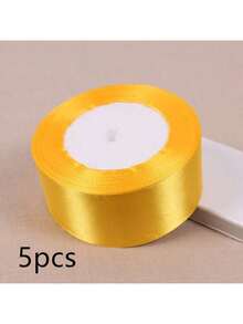 5 卷 4 厘米手工玫瑰缎带，婚礼椅装饰，礼盒包装，花卉丝带，彩虹色，毕业派对，单身派对，蝴蝶结制作 - 彩色 - 查看 28