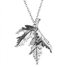 1 pezzo Collana con ciondolo a foglia d'acero vintage in bronzo, collana creativa a forma di foglia d'albero, adatta per uomo e donna, adatta per feste, regalo per amici