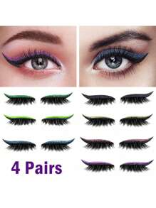 1 para wielokrotnego użytku eyelinerów i naklejek na rzęsy, sztuczne rzęsy, cekinowy cień do powiek