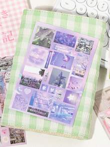 30pcs Cutting Sticker Book, Memory Crease, Retro Style Creative Student Scrapbooking DIY Decorative Stickers, Suitable For Student Diary Sticker Decoration - Multicolor - View 7