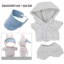 Kapuzenpullover + Visormütze Set, passend für 17CM/BUBU süße Kleidung, Modeaccessoires, Merchandise (ohne Plüschpuppe)