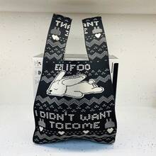 Women Shoulder Bags - 趴趴兔子-黑色 - 查看 2