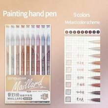 Bộ 9 bút bi Morandi màu, thân trong suốt, mực gel nhiều màu, ngòi 0.6mm, bút chấm, thích hợp để vẽ, tô màu, dùng làm văn phòng phẩm, quà tặng đồ dùng học tập cho học sinh. - Hồng - Xem 21