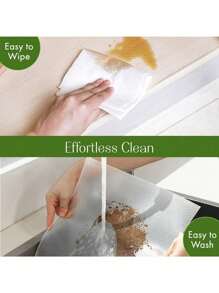 1 Roll 11.8*118 Inch Shelf Liner, Drawer Liner, Cabinet Liner. Semi-Transparent EVA Material, Waterproof, Moisture-Proof, Mildew-Proof, Oil-Proof, Anti-Slip. Thickened, Wear-Resistant, Washable And Reusable, Can Be Cut To Size, Suitable For Shelves, Cabinets, Fridges, Drawers, Shoe Racks, Non-Sticky - White - View 5