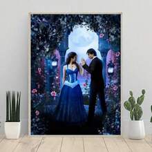 Full Round 5D Rhinestone Diamond Painting Kit Vampire Couple Cross Stitch 3d Diamond Embroidery Mosaic Gift Home Decor - Multicolor - View 2