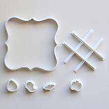 6 Pieces Of TicTacToe Dog Cookie Cutter, Gummy Cutter, And Clay Cutter With Checkerboard Texture, Dog, Paw, Doghouse, Bone, 4 Chess Piece Models To Choose From. - White - View 10