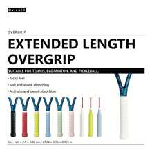 Tay cầm vợt tennis 6 món, cao su phẳng thấm mồ hôi và chống trượt, tăng cường tiếp xúc giữa tay và vợt, ngăn ngừa trượt trong các cuộc thi đấu căng thẳng, giữ cho tay cầm chắc chắn và tay khô ráo, thấm hút mồ hôi hiệu quả, mềm mại và hấp thụ sốc - Nhiều màu - Xem 6