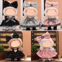 17cm Plush Doll Outfit - Cute Camellia Flower & Bow Suspender Dress For Labubu - Multicolor - View 1