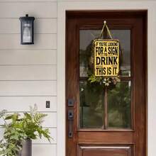 Funny Drinking Quotes Metal Sign - Retro Yellow And Black Design Bar Decoration - Heavy Aluminum Hanging Sign, Suitable Home, Pub, Office - Easy To Hang Wall Art - Housewarming ( 12x8inch ) - Decorative Signs And Plaques, Bar Decoration, Kitchen Decoration, Humorous Signs - 彩色 - 查看 6