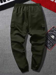 3pcs Men's Casual Cargo Pants, Comfortable Outdoor Sports Trousers - Multicolor - View 7