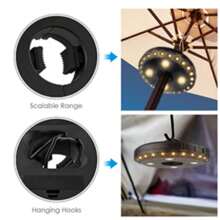 Umbrella Light, 28 LED Lights At 200 Lumens 3 Lighting Modes Cordless 4 X AA Battery Operated, Umbrella Pole Light For Patio Umbrellas, Camping Tents Or Outdoor Use (Warm White)