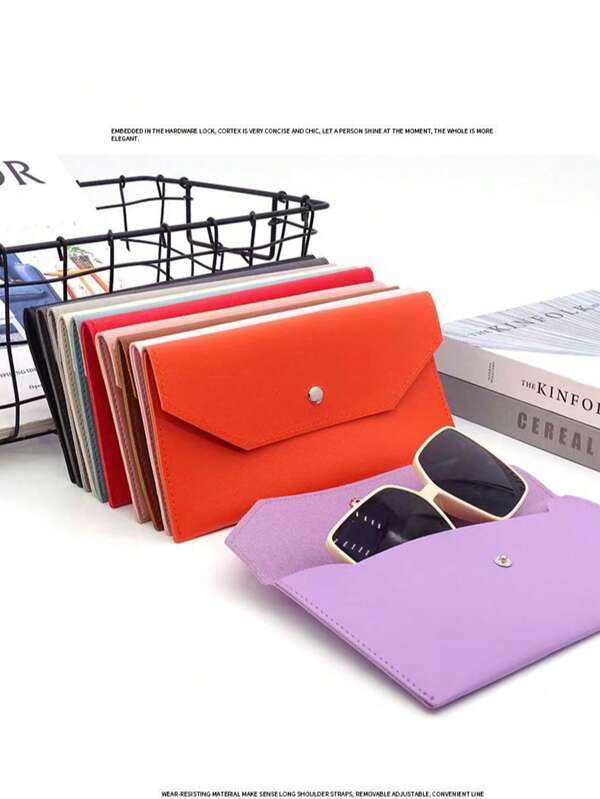 PU Money Envelope Wallet, Reusable Penny Envelope Wallet, Simple Solid Color Long Wallet, Fashion Casual Wallet, PU Leather PU Multi-Functional Card Holder, Card Sleeve Envelope Card Holder, Suitable For Both Men And Women