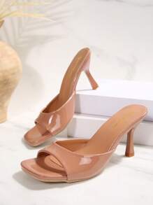 Women's Summer High Heel Square Toe Sandals, Elegant Slim Stilettos, Pair With Mini Dresses For Perfect Night Party Outfit