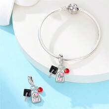 New Silver-Plated Cartoon Charm Pendant, Suitable For Original DIY Bracelets, Fashionable Jewelry Gift For Women - Multicolor - View 4