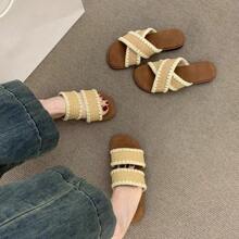 Women Sport Sandals - 杏色交叉款 - 查看 4