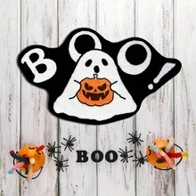 Thảm tắm họa tiết bí ngô và ma Halloween, lông ngắn, trang trí nhà trong nhà, chủ đề Halloween, thảm chống trượt thích hợp cho trang trí phòng tắm hoặc phòng ngủ, trang trí và phụ kiện phòng tắm, thích hợp cho trang trí lối vào nhà, tiệc Halloween, phòng ngủ, cửa ra vào, phòng tắm, thảm nhà bếp - Nhiều màu - Xem 3