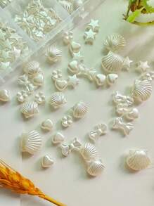 1 盒时尚简约亚克力白珍珠 4/6/8/10 毫米珍珠配件珠宝 DIY 手工套件适用于手链、珍珠项链、珠宝制作、装饰