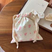 Women Tote Bags - 底灰點粉小花 - 查看 8