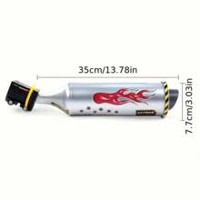 1pc Cyclical Sound Effect Turbo Amplifier, Engine Sound Effect Amplifier - Silver - View 4