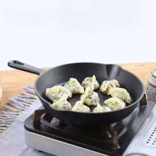 Cast Iron Frying Pan, Various Sizes, Heavy-Duty Pre-Seasoned Cookware, Excellent Heat Retention, Non-Stick, Multi-Functional, Ergonomic Handle, Ideal For Grilling, Baking And Frying, Dishwasher Friendly, Suitable For Indoor, Outdoor And Camping Cooking - Black - View 5