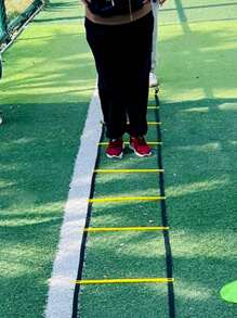 1pc Football Agility Ladder With Buckle, Adjustable Rung Speed Training Ladder, Basketball Training Equipment, Gym, Sport, Gym, Home Exercise, Sport Accessories, Gym Accessories, CrossFit Accessories