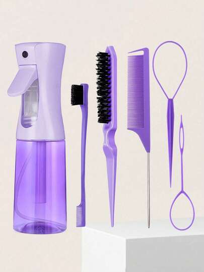 CHIGO Ensemble d'accessoires pour cheveux en forme d'arrosoir, convient comme cadeau pour les filles, également applicable pour le maquillage, la coiffure et le brossage des cheveux. Comprend un arrosoir, une brosse démêlante, une brosse de coiffage, un peigne à queue de rat et un outil de tressage. Ensemble d'été Y2K.
