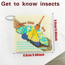 1pc Insect Themed Diamond Painting Kit - High Definition, Fun DIY Activity To Recognize Insects With Kids, PET Material, 2.7mm Acrylic Round Diamonds. Great Gift For Son, Daughter, Niece, Granddaughter, Grandson, Back To School, Christmas, Birthday