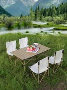 1 件户外折叠椅、钓鱼椅、烧烤便携式椅子、露营、野餐、艺术素描椅 - 轻巧紧凑的设计、坚固的框架、牛津布座垫 - 适合户外、露营、海滩、钓鱼、后院 - 背包旅行、野餐、家用 - 易于折叠和携带、露营家具、野餐必备、人体工程学设计、耐用的布艺椅（颜色和款式随机）