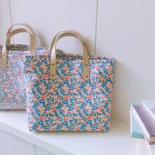 Women Tote Bags - 粉綠碎花 - 查看 1