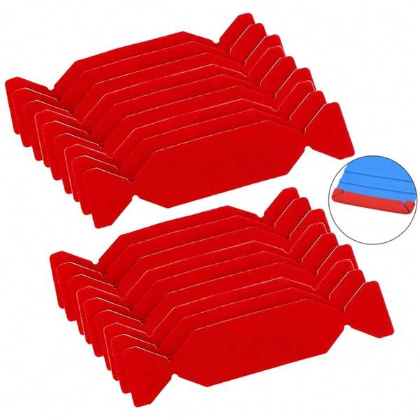 20 piezas escurridor de tela de fieltro para coche, raspador de envoltura de película de vinilo, fieltros reemplazables de microfibra sin arañazos para espátula de vinilo WGWU