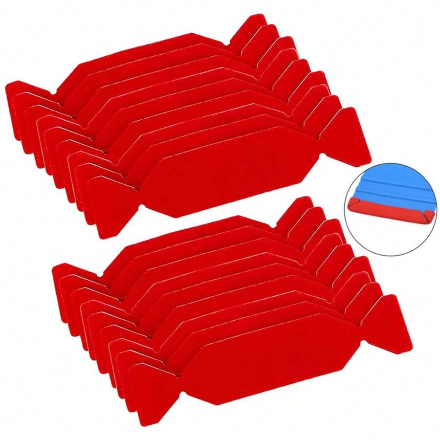 20 piezas escurridor de tela de fieltro para coche, raspador de envoltura de película de vinilo, fieltros reemplazables de microfibra sin arañazos para espátula de vinilo 0OED - 13,7 x 3 cm - Ver 1