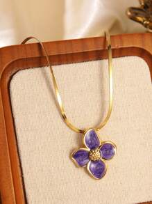 1 Set Romantic Style Colorful Accented Stainless Steel Jewelry Set, Suitable For Ladies To Wear On Engagement Or Date