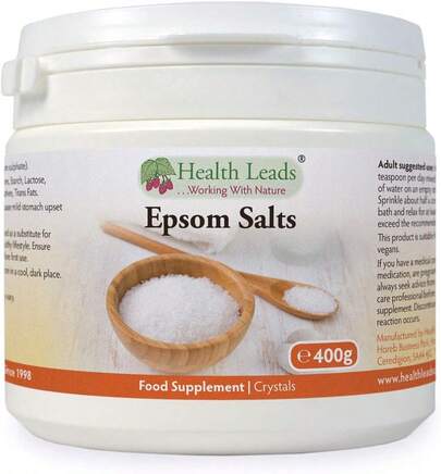 Pure,  Epsom Salts, Magnesium Sulphate, Vegan, Non-GMO, Widely Used To Help Relax Aching And Tired Muscles After Sports And Exercise, Resealable Container, Easy To Use (400g)