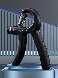 1 pieza Fortalecedor de agarre ajustable 5-60kg, Tamaño de agarre ajustable, Alivio del estrés, Negro/Azul/Naranja/Gris, Entrenador portátil de fuerza de mano y dedos para ejercicios en casa