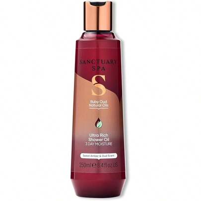 Sanctuary Spa Ultra Rich Shower Oil For Dry Skin, No Mineral Oil, Cruelty Free And Vegan, Orange, 250 Ml