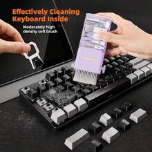 Laptop Screen Keyboard Cleaner Kit, All In 1 Electronic Cleaning Tool For MacBook IPad  Pro Cell Phone, Brush Tool For Tablet, Computer, PC Monitor,TV Camera Lens With Patent, Purple,9600827 - Purple - View 6