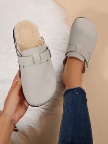 2025 春夏时尚休闲沙滩凉鞋，包头轻便圆头波西米亚流苏凉鞋，透气花卉水钻拖鞋，平底舒适，适合日常、派对、通勤、百搭情侣鞋，加大码女款 - 卡其色 - 查看 3