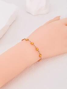One Vintage Bohemian Style Daisy Design Simple Girl High-End Fresh New Fashionable Personalized Bracelet Jewelry, Ideal For Ladies For Daily Wear Or As A Gift