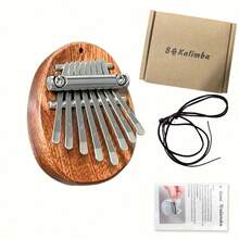 Wooden Mini 8 Keys Kalimba Thumb Piano, Portable Finger Thumb Piano, Wooden Cute Marimba With Lanyard Finger Musical Instrument For Piano Beginners, Birthday,Christmas Gift. - Wood Color - View 15