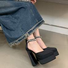 Women Heeled Sandals - 黑色 - 查看 2