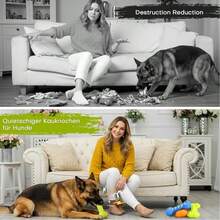 1pc Dog Chew Toy With Sound, Interactive Training Toy Bone, Durable Rubber Toy For Pet Boredom Relief - Cute Cartoon Dog Chew Toy, Essential Pet Accessory! Cartoon Style, Colorful, Bone Shaped, Durable Details, Sound Function, Suitable For Daily Play/Training/Holiday Celebration - Multicolor - View 11