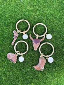 Personalized Cowgirl Keychain Gift - Brown - View 10