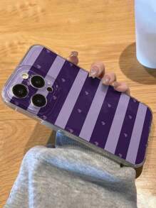 1 pieza Funda de teléfono transparente a prueba de golpes y antideslizante con diseño de corazón degradado, compatible con iPhone 16/11/16pro/16plus/16promax/16e/15Promax/13/14/12/XS/XR/7G/8P, compatible con Samsung Galaxy 11/12Pro/12/12X/13Pro/14Pro/15Pro/X3pro/, compatible con Redmi 10/9/Note9/12c/Note11pro/Note8Pro/9C/9a, funda protectora para teléfono