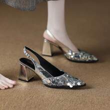 Women Heeled Sandals - 黑色 - 查看 5