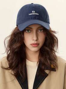 1 pezzo Cappellino da baseball stile classico con ricamo del numero "8" e scritta "THE MOMENT SOUL", design elegante, regolabile, adatto per uomo e donna, perfetto per uso quotidiano, attività all'aperto e protezione estiva