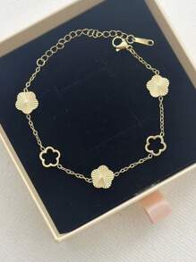 1pc Stainless Steel Fashionable Bracelet, Minimalist & Practical, Multi-Function