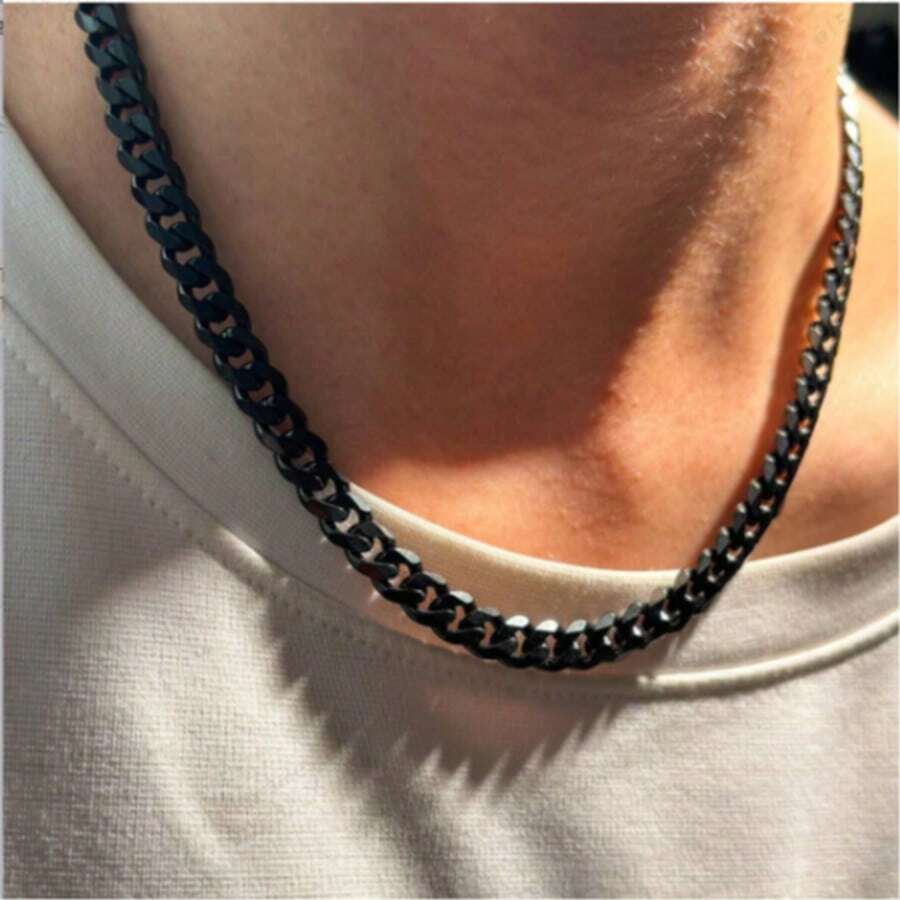 1 pieza Collar negro simple, adecuado para uso diario