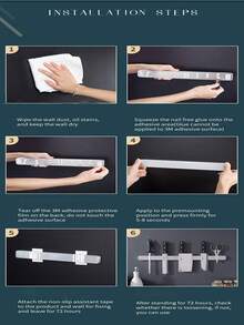 1个磁性不锈钢壁挂式刀架，无需钻孔，自粘式，正反面区分，单面磁性，简约设计刀具收纳架。厨房刀具收纳配件，非常适合万圣节、圣诞节等节日。