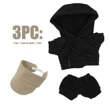 Kapuzenpullover + Visormütze Set, passend für 17CM/BUBU süße Kleidung, Modeaccessoires, Merchandise (ohne Plüschpuppe)